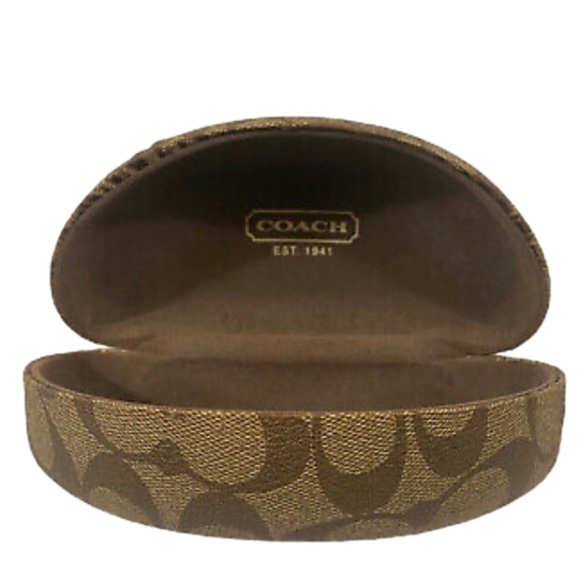 COACH Signature Monogram Hard Shell Eyeglass Case - Picture 1 of 4